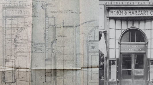 From the archives: 1927 Design Plans for the Automat Facade at 455 7th Avenue, NY