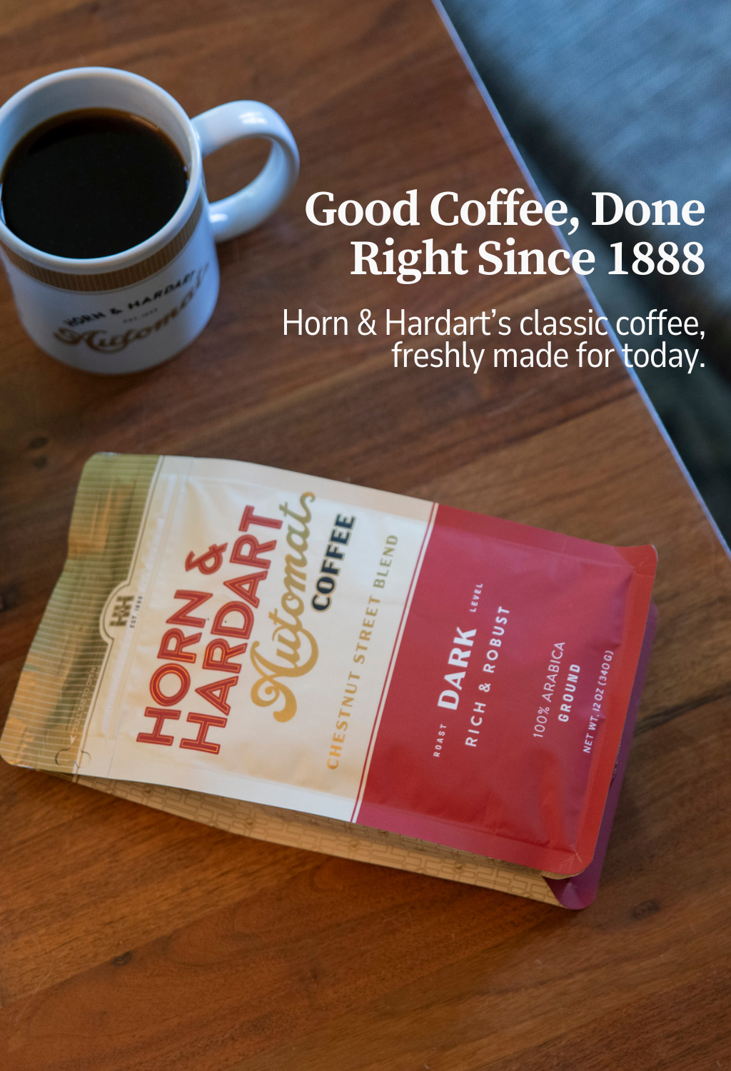 Bag of  dark roast Automat Coffee. Good Coffee Done right since 1888