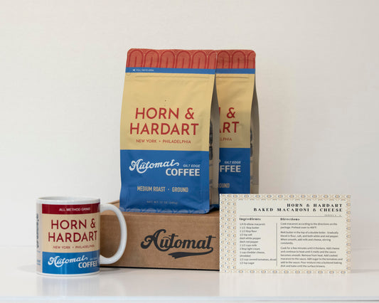 Automat Gift Box Featuring H&H Recipes, Coffee and a mug.